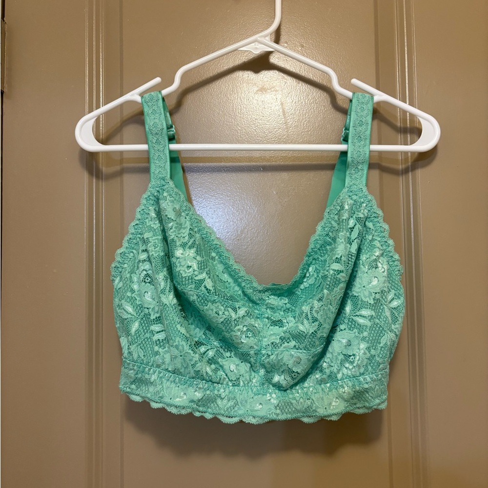 Cosabella Super Curvy Sweetie Bralette - Size Medium - Mint, Teal